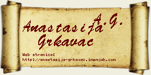 Anastasija Grkavac vizit kartica